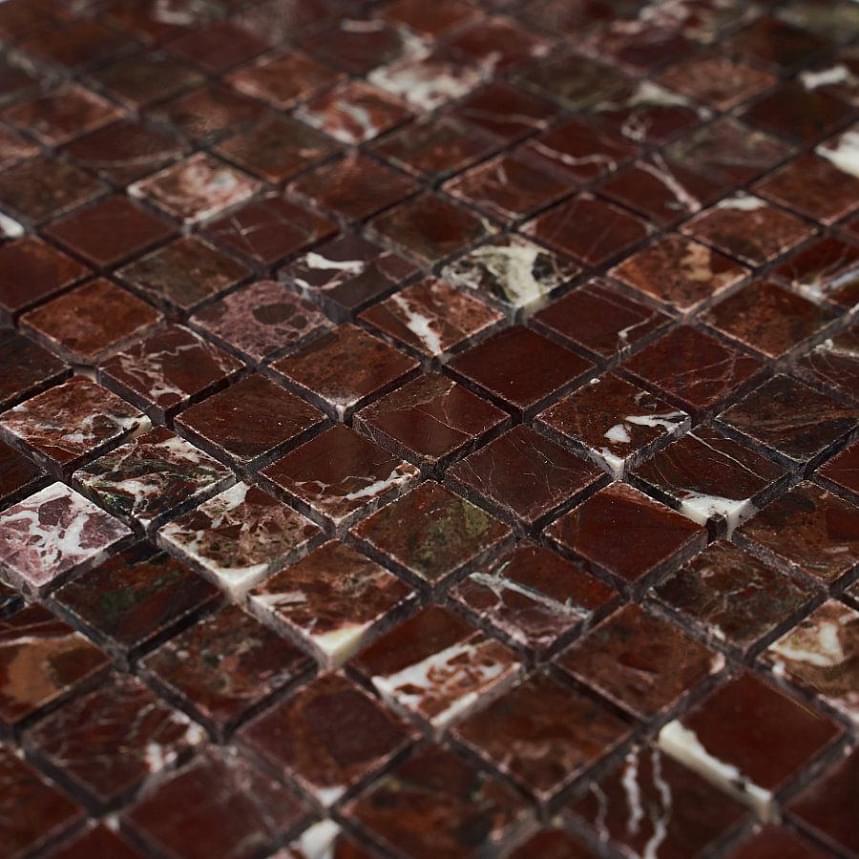 Плитка FK Marble Classic Mosaic Rosso Levanto 23-6W 30.5x30.5 см, поверхность карвинг