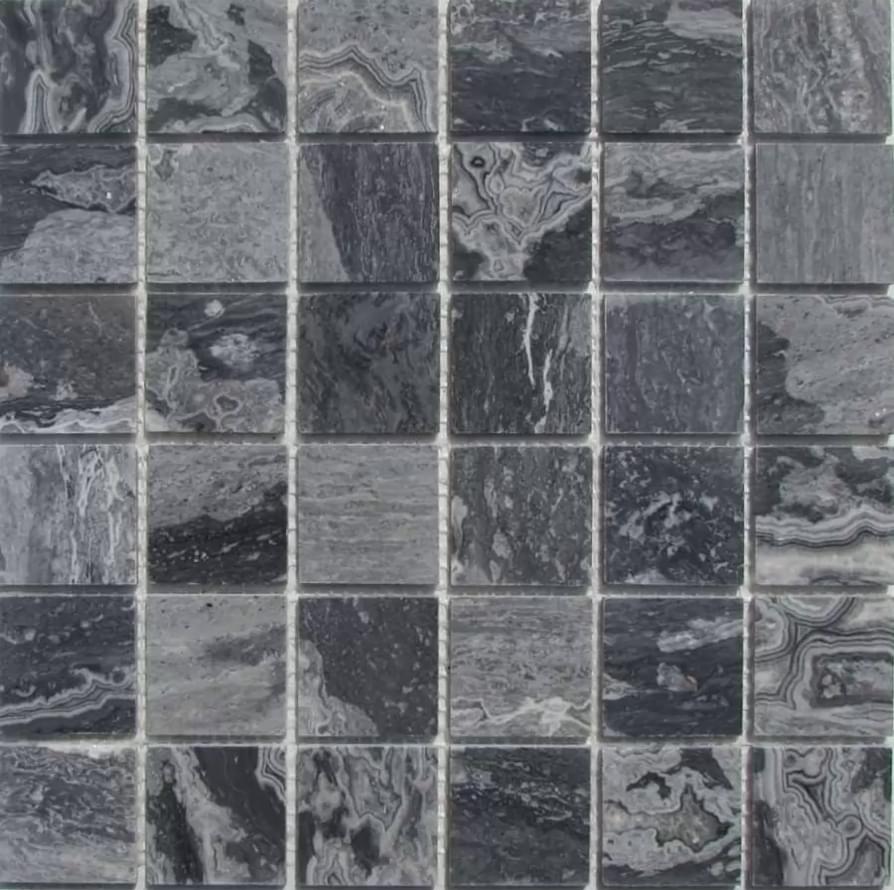Плитка FK Marble Classic Mosaic Royal Grey 48-6W 30.5x30.5 см, поверхность карвинг