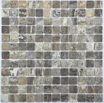 Плитка FK Marble Classic Mosaic Tobacco Travertine 23-6W 30.5x30.5 см, поверхность карвинг