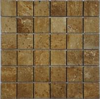 Плитка FK Marble Classic Mosaic Travertine Noce 48-7P 29.8x29.8 см, поверхность полированная