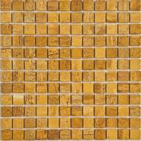 Плитка FK Marble Classic Mosaic Yellow Travertine 23-4W 30.5x30.5 см, поверхность карвинг