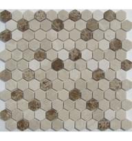 Плитка FK Marble Hexagon Cream 29.5x28 см, поверхность полированная