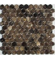 Плитка FK Marble Hexagon Emperador Dark 29.5x28 см, поверхность полированная