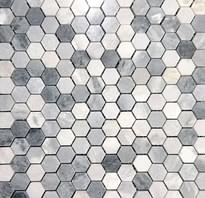 Плитка FK Marble Hexagon Hexagon Jiangxi Grey 30.5x31 см, поверхность полированная