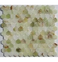 Плитка FK Marble Hexagon Onyx Jade Verde 29.5x28 см, поверхность полированная