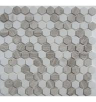 Плитка FK Marble Hexagon White-Grey 29.5x28 см, поверхность полированная