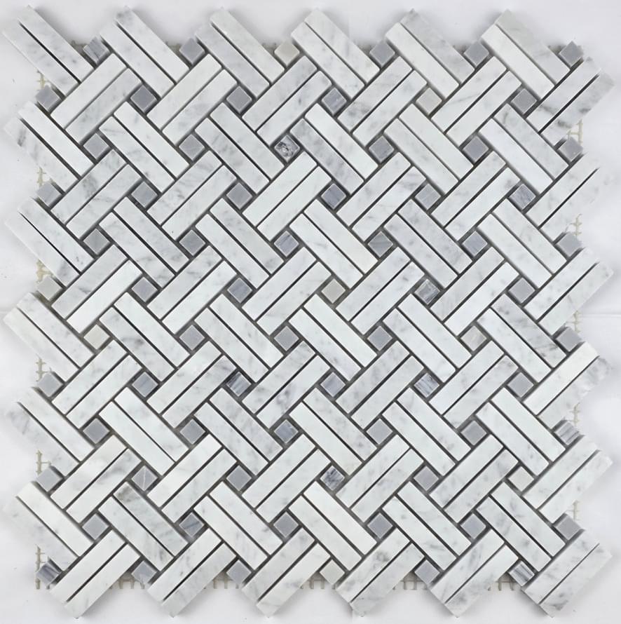 Плитка FK Marble Luxury Mosaic Basketweave 30.5x30.5 см, поверхность полированная