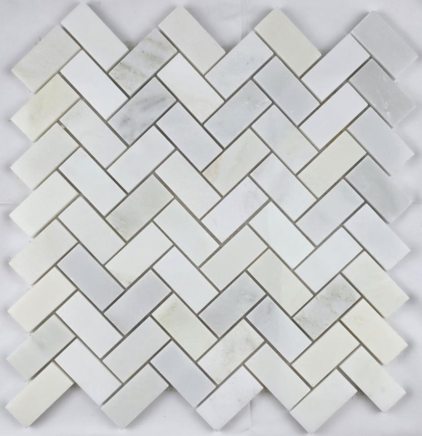 Плитка FK Marble Luxury Mosaic Greecian White Bone 29.5x29.5 см, поверхность полированная