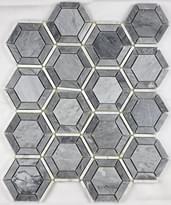 Плитка FK Marble Luxury Mosaic Hexagon Grigio 34x29.5 см, поверхность полированная