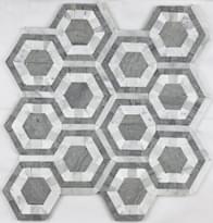 Плитка FK Marble Luxury Mosaic Hexagon Silver Grey 30.5x30.6 см, поверхность полированная