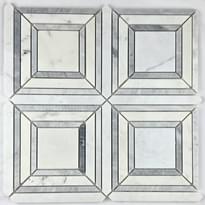 Плитка FK Marble Luxury Mosaic Quadro Grey 30.5x30.5 см, поверхность полированная