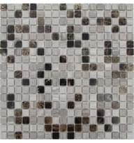 Плитка FK Marble Mix Mosaic Dark Wooden 15-4P 30.5x30.5 см, поверхность полированная