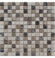 Плитка FK Marble Mix Mosaic Mix Emperador 20-4T 30.5x30.5 см, поверхность матовая