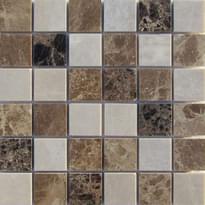Плитка FK Marble Mix Mosaic Mix Emperador 48-4P 30.5x30.5 см, поверхность полированная