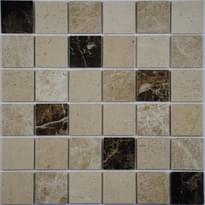 Плитка FK Marble Mix Mosaic Mix Emperador 48-8T 30.5x30.5 см, поверхность матовая