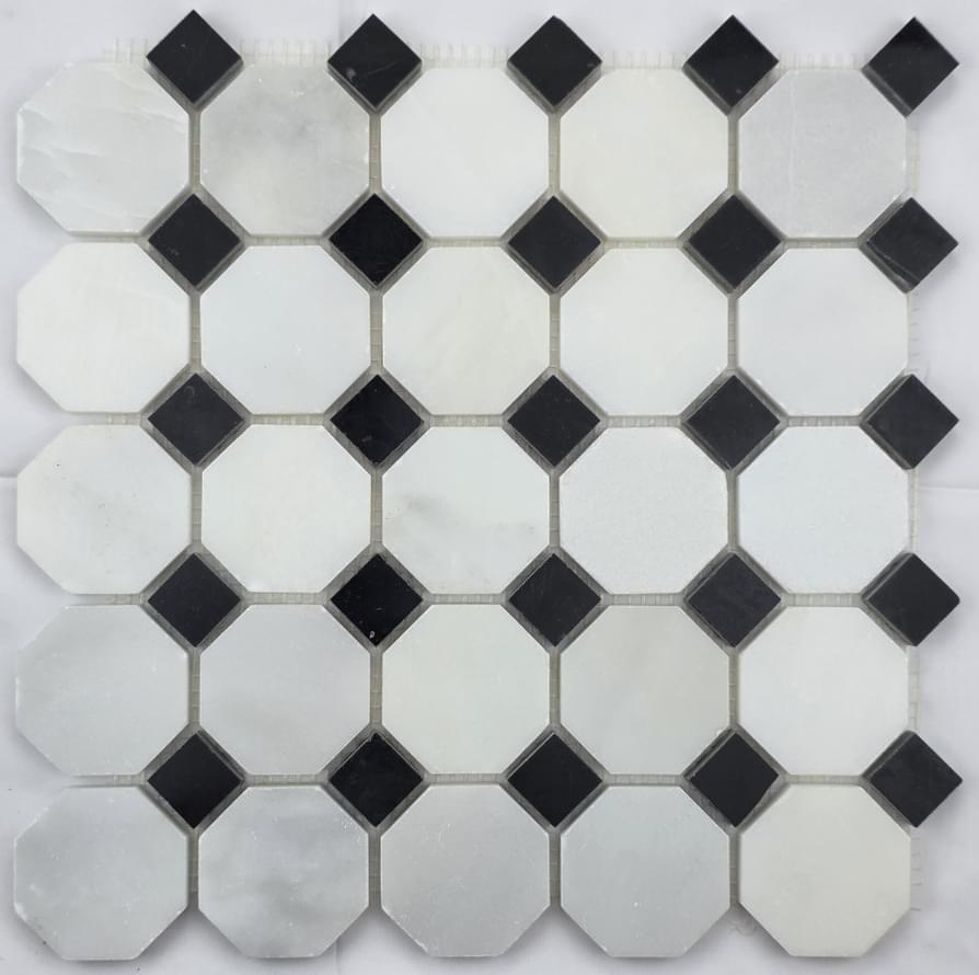 Плитка FK Marble Octagon M001+M009-BP 29.5x29.5 см, поверхность полированная