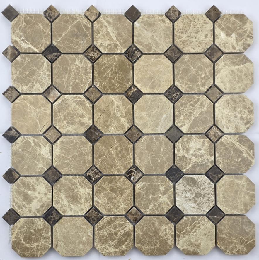 Плитка FK Marble Octagon M036+M022-BP 30.5x30.5 см, поверхность полированная