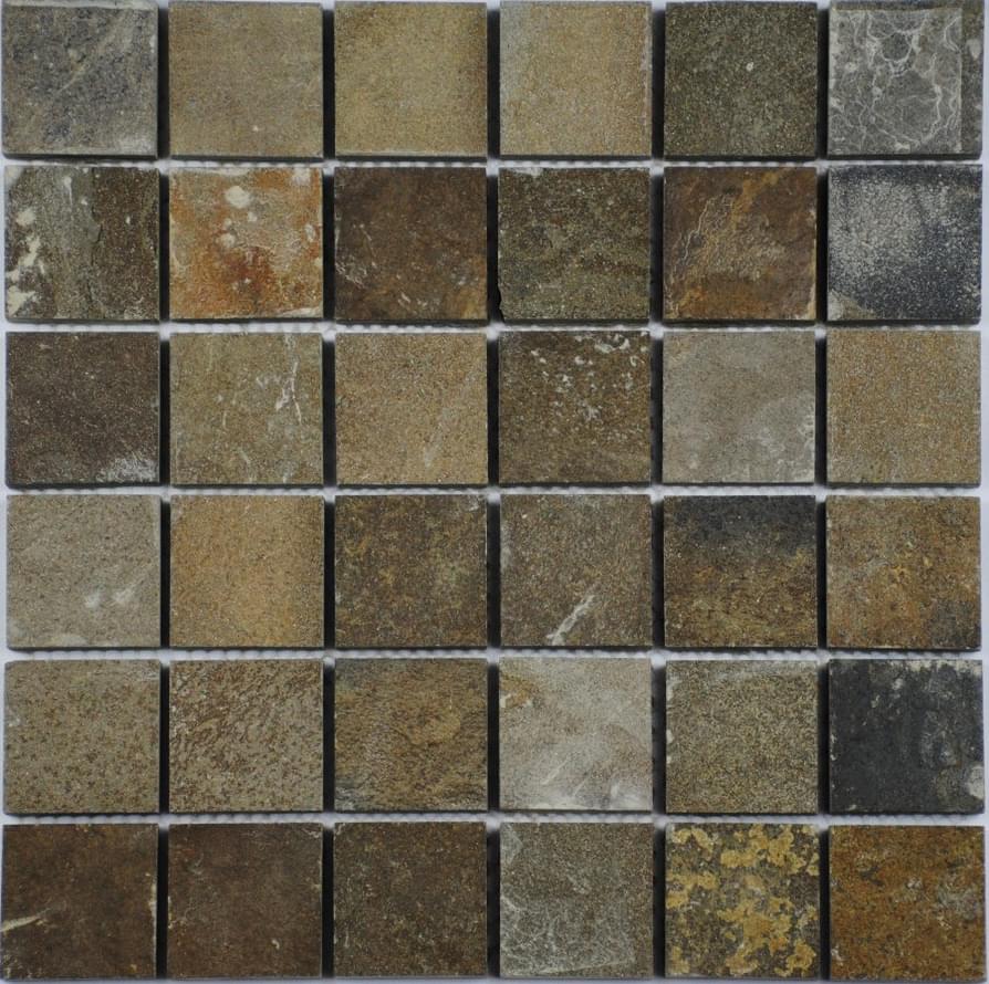 Плитка FK Marble Slate Slate Khaki 48 30.5x30.5 см, поверхность колотая