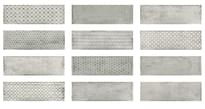 Плитка Fabresa Arles Silver Decor Mix 10x30 см, поверхность глянец