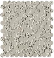 Плитка Fap Bloom Grey Print Esagono Mosaico 29.5x32.5 см, поверхность матовая, рельефная