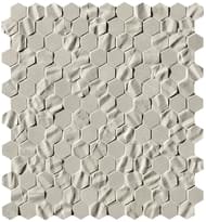 Плитка Fap Bloom Grey Star Esagono Mosaico 29.5x32.5 см, поверхность матовая, рельефная