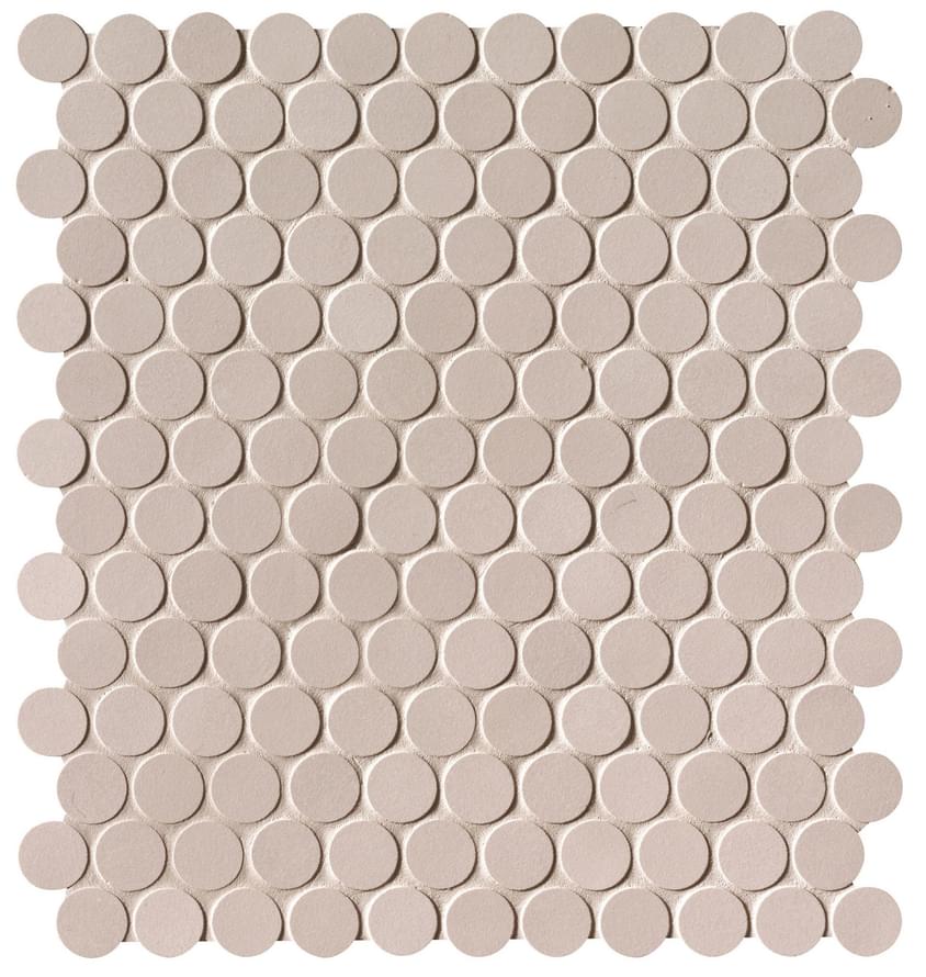 Fap Milano And Floor Beige Round Mosaic Matt Ø 2.2 29.5x32.5