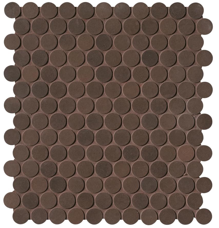 Fap Milano And Floor Corten Round Mosaic Matt Ø 2.2 29.5x32.5