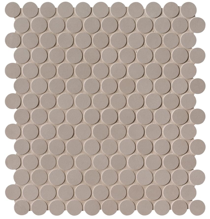 Fap Milano And Floor Tortora Round Mosaic Matt Ø 2.2 29.5x32.5