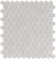 Плитка Fap Milano And Wall Bianco Round Mosaic Ø 2 29.5x32.5 см, поверхность матовая, рельефная