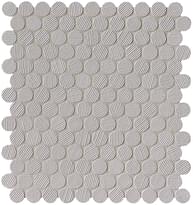 Плитка Fap Milano And Wall Grigio Round Mosaic Ø 2 29.5x32.5 см, поверхность матовая, рельефная