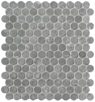 Плитка Fap Roma Diamond Grigio Superiore Round Mosaico 29.5x32.5 см, поверхность полированная