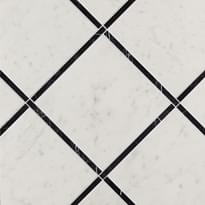 Плитка Fap Roma Diamond Incroci Carrara Nero Reale Inserto 60x60 см, поверхность полированная