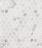 Плитка Fap Roma Diamond Statuario Round Gres Mosaico 29.5x32.5 см, поверхность полированная