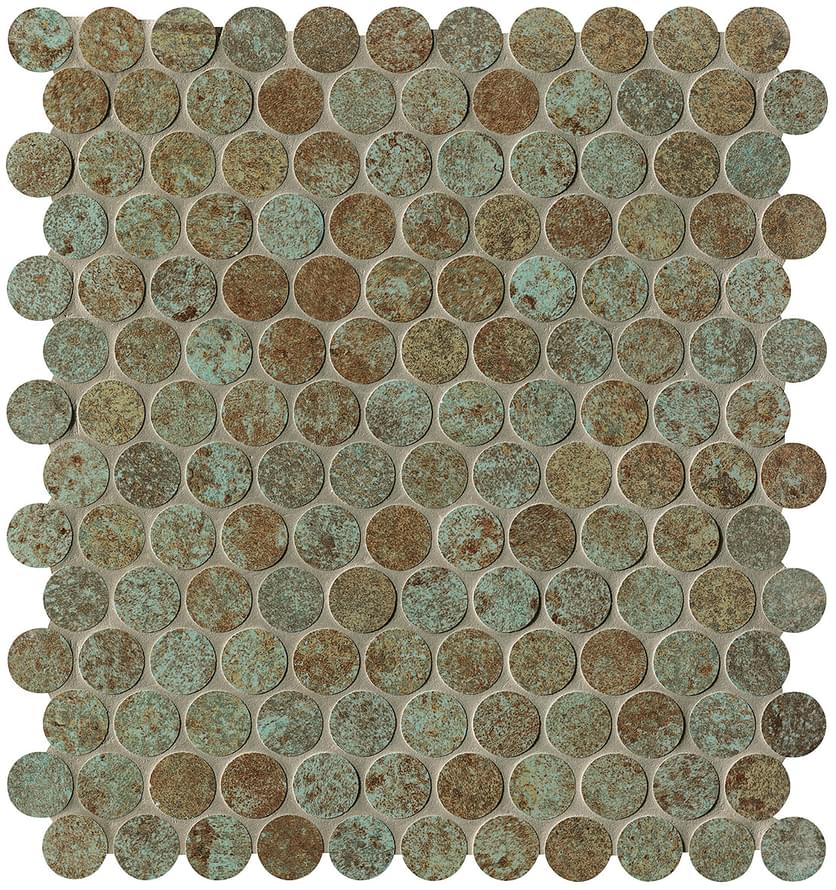 Fap Sheer Deco Rust Round Mosaico 29.5x32.5