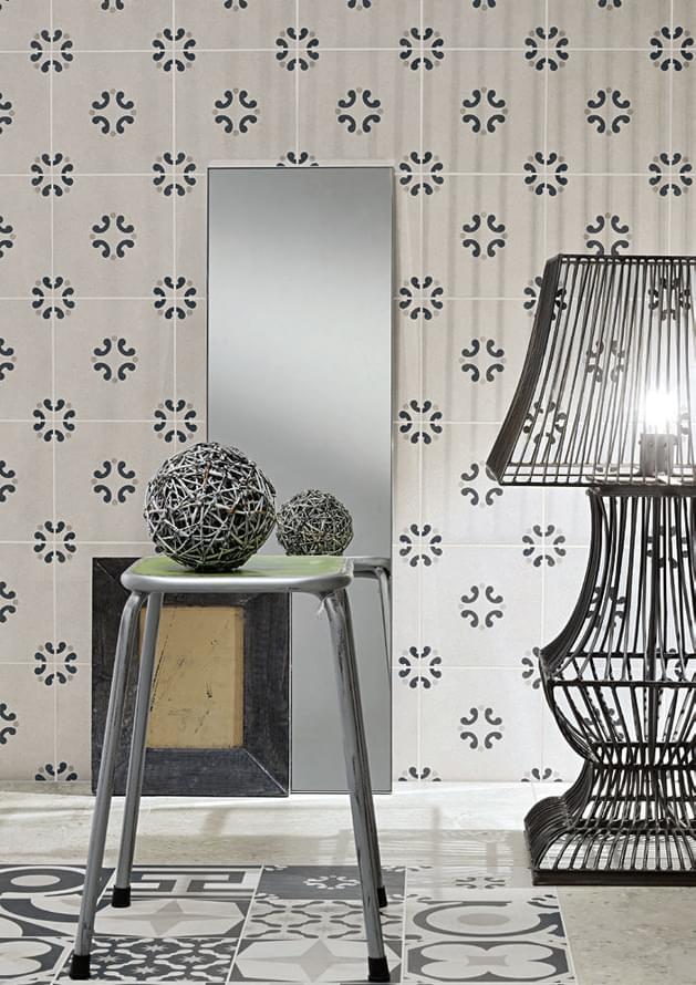 керамогранит фабрики Fioranese коллекция Cementine Black And White