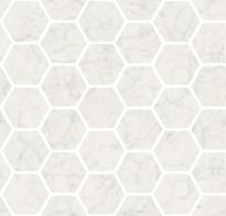 Плитка Fioranese Marmorea Bianco Gioia Mosaic Esagoni Levigato Rettificato 30x30 см, поверхность полированная