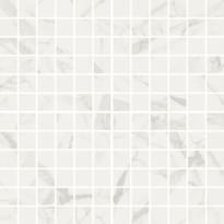 Плитка Fioranese Marmorea Bianco Statuario Mosaic 2.5x2.5 Levigato Rettificato 30x30 см, поверхность полированная