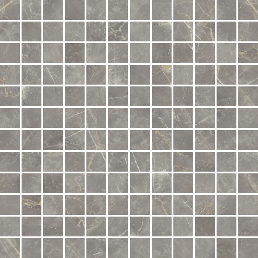 Fioranese Marmorea Grigio Imperiale Mosaic 2.5x2.5 Levigato Rettificato 30x30