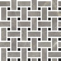 Плитка Fioranese Marmorea Grigio Imperiale Mosaic Intreccio 30x30 см, поверхность полированная
