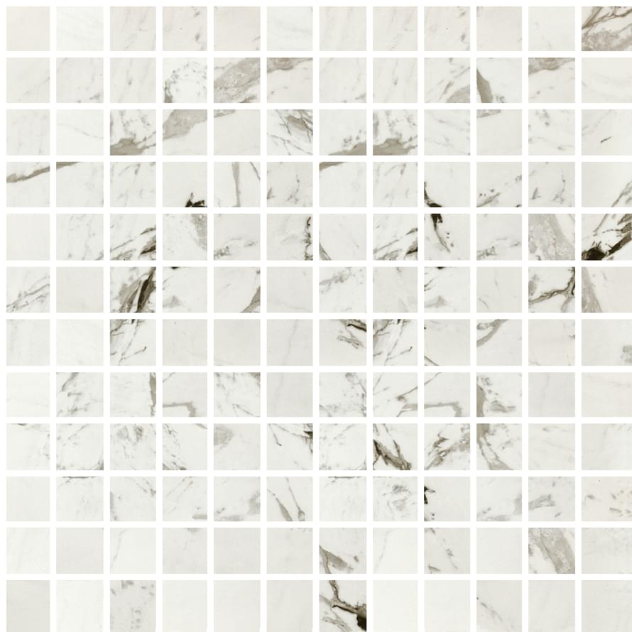 Fioranese Marmorea2 Breccia White Mosaico 2.5x2.5 Levigato 30x30