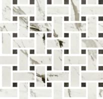 Плитка Fioranese Marmorea2 Breccia White Mosaico Intreccio 30x30 см, поверхность полированная