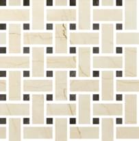 Плитка Fioranese Marmorea2 Crema Avorio Mosaico Intreccio 30x30 см, поверхность полированная