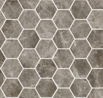 Плитка Fioranese Marmorea2 Jolie Grey Mosaico Esagoni Levigato 30x30 см, поверхность полированная