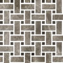 Плитка Fioranese Marmorea2 Jolie Grey Mosaico Intreccio 30x30 см, поверхность полированная