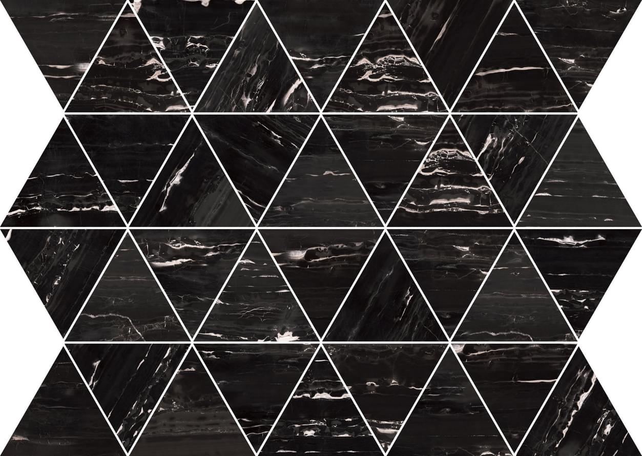 Flaviker Supreme Wide Mosaico Triangoli Black Deluxe 34x26