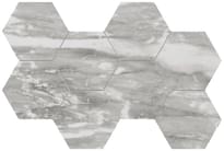 Плитка Flaviker Supreme Silver Dream Mosaico Hexagon Rett Anticato 29.2x51 см, поверхность полуполированная, рельефная