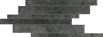 Плитка Floor Gres Airtech London Black Modulo Listello Sfalsato Naturale 21x40 см, поверхность матовая