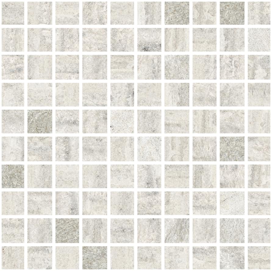 Floor Gres Airtech Miami White Naturale Mosaico 3x3 30x30
