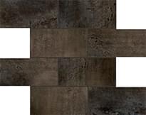 Плитка Floor Gres Flowtech Aged Bronze Naturale 6 Mm 7.5x15 Muretto 30x30 см, поверхность матовая