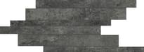 Плитка Florim Artifact Of Cerim Worked Charcoal Modulo Listello Sfalsato 21x40 см, поверхность матовая